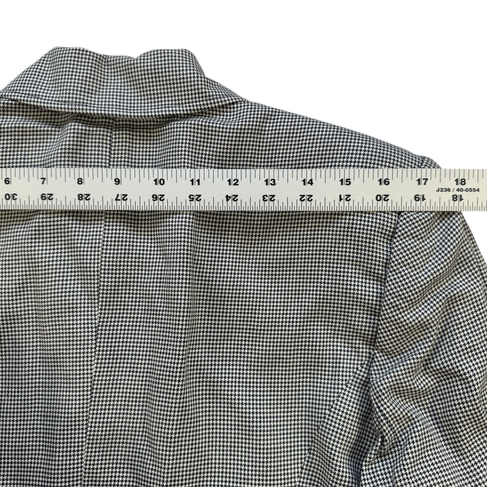 Lauren Ralph Lauren Navy Houndstooth Double Breasted Blazer Women 12 NWT VTG 90s - Picture 6 of 14